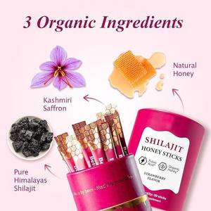 Bâtonnets de miel au shilajit saveur fraise, naturels, pour la vente en gros (OEM) – Facile à consommer - Product Image 2