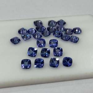 Pierres précieuses naturelles de Tanzanite bleue de qualité AAA+, taille coussin, calibrées, qualité joaillerie fine, Tanzanie, vente en gros, gemmes premium - Product Image 5