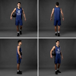 Uniformes de Baloncesto Impresos Transpirables de Alta Calidad, Conjuntos de Camisetas y Pantalones Cortos Reversibles sin Mangas, Servicio Personalizable OEM/ODM - Product Image 2
