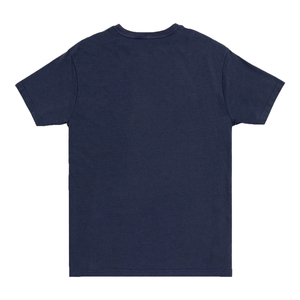Camiseta de Manga Corta con Cuello Redondo Azul Marino para Hombre, Corte Regular, Color Sólido, Informal, de Algodón - Product Image 2