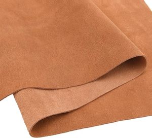 Feuilles de cuir de daim fendu brossé suédé marron pour l'habillement - Product Image 3