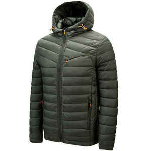 Fully Customized Men's <b>Waterproof</b> Canvas Puffer <b>Jackets</b> Polyester Wadding Filled <b>Winter</b> DDP Shipping - Product Image 6