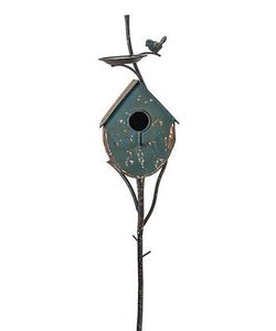 Casas para Pájaros, las Más Vendidas, Hechas a Mano en India, Modernas, para Jardín Exterior, de Metal, Estilo Rústico Natural, Muebles para Mascotas - Product Image 1