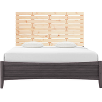 Tête de lit artisanale en bois de pin à finition naturelle, éclairée et réglable, taille Queen, motif Mandala, pour chambre à coucher
