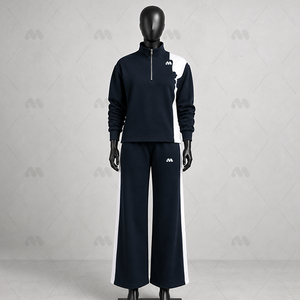 M.H. Ensemble de survêtement d'hiver personnalisé pour hommes INTERNATIONAL 2-en-1 : Veste zippée et pantalon de jogging large en polyester/nylon – Vente en gros - Product Image 1