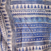 Ensemble sarong indien fait main en coton, foulard en voile, paréo de plage, imprimé au bloc, style uni, long et portable, avec chapeau et gants