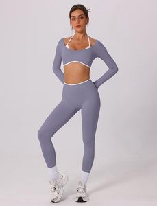 Women Modern <b>Seamless</b> <b>Leggings</b> Padded Sports Bra Fitness Training Activewear Set - Product Image 3