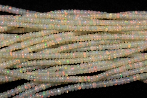 Cuentas Redondas Lisas de Ópalo de Fuego Etíope Natural de 3mm-5mm Multicolor Perforadas para Collar y Pulsera - Product Image 5