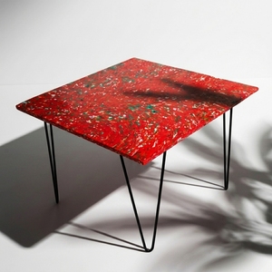 Mesa de Comedor Cuadrada de Plástico Reciclado, Muebles Modernos Ecológicos y Duraderos para el Hogar, Hotel, Restaurante y Cafetería - Product Image 1
