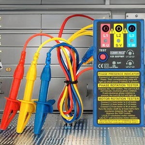 เครื่องมือวัดไฟฟ้าอุตสาหกรรม Kusam-Meco KM-888-PMR ตัวบ่งชี้ลำดับเฟส พลาสติก 60-600V 185 กรัม เดลี - Product Image 2