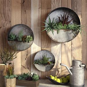 Jardinera Redonda de Metal Galvanizado para Exteriores, Ideal para Terraza, Balcón, Entrada y Decoración de Jardín, Venta al por Mayor desde India - Product Image 2