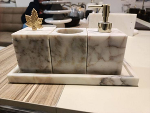 Ensemble de salle de bain en résine de style classique tendance, meilleure qualité, décoration personnalisée, plus d'éléments pour un style complet - Product Image 4