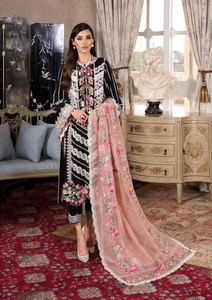 Salwar Kameez rose brodé de fleurs, robe formelle pour femmes, robe cousue, dentelle, dupatta, tenue de fête, mariage, Inde, Pakistan - Product Image 1