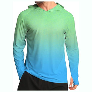 Hoodie de pêche par sublimation fabriqué par le fabricant d'équipement d'origine, 100 % polyester, impression par transfert thermique, couleurs et logos personnalisables, livraison rapide - Product Image 1