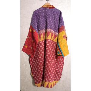 Handmade Vintage Kantha Cotton Patchwork Jacket Indian Printed Boho Long <b>Coat</b> <b>Women</b> Outerwear - Product Image 6