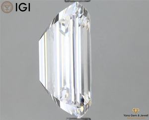 ห้องปฏิบัติการ CVD เพชรทรงมรกต2.50กะรัตที่สมบูรณ์แบบ VS1ความชัดเจนใบรับรอง IGI สี9.38มม. สำหรับผู้ชาย - Product Image 3