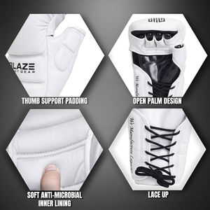 Gants de MMA personnalisés OEM à lacets pour le sparring MMA, l'entraînement UFC, la boxe, le grappling, le sac de frappe et les arts martiaux - Product Image 4