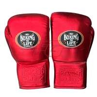 Guantes de Boxeo No Boxing No Life, de Cuero Genuino Premium, para Entrenamiento y Sparring, con Cierre de Cordones, Transpirables, Proveedor de Fábrica OEM