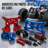 Pièces en aluminium CNC durables et améliorées avec anodisation colorée, usinage sur mesure pour voitures RC Traxxas