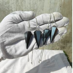 Péndulos de Shungita de Primera Calidad |   Cristales de Radiestesia Naturales Pulidos para Protección EMF |   Energía Curativa Reiki |   Feng Shui | - Product Image 5