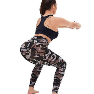 Factory Women's Full-Length Gym Fitness Leggings High Waist Casual Workout Yoga <b>Tight</b> with Logo Plain Design Breathable leggings - Product Image 6