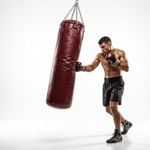 Saco de Boxeo de Cuero PU con Diseño Reflectante, Saco de Boxeo Pesado para Entrenamiento en Gimnasio - Product Image 3