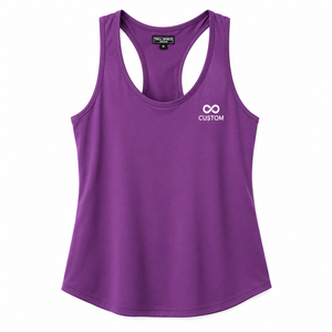 Débardeur de sport pour femme à col rond, séchage rapide, coupe ample, décontracté, pour la course, l'entraînement, la gym et le yoga, avec logo personnalisé - Product Image 1