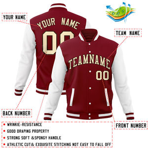 Veste universitaire personnalisée avec nom et numéro, manches en cuir, corps en laine, fabrication OEM ODM, vente en gros - Product Image 4