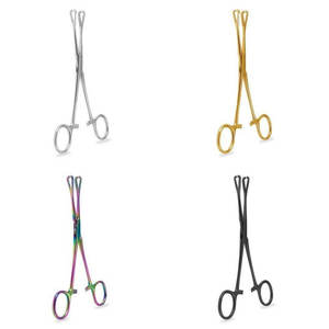 Pince de perçage en acier inoxydable de 6 pouces pour septum, nombril, nez, oreille, corps et ventre - Product Image 3