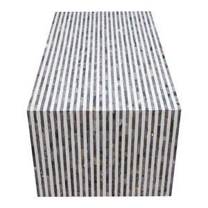 ILAHI's Bone Inlay <b>Table</b> Modern Design Agate Detailing <b>Storage</b> Portable Home Furniture - Product Image 6