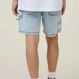 Shorts de Mezclilla Azul Claro de Lujo, Diseño Inspirado en Diseñadores, Cintura Elástica, Estilo Urbano, Shorts de Mezclilla para Hombre, Logotipo Personalizado OEM - Product Image 6