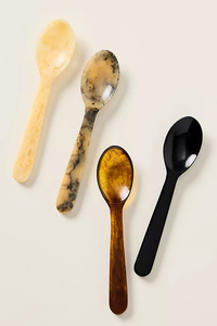 Unique Resin Spoon Set for Kitchen and Gifting Use Features Hand Carved Design Mother of Pearl Detailing - Product Image 4
