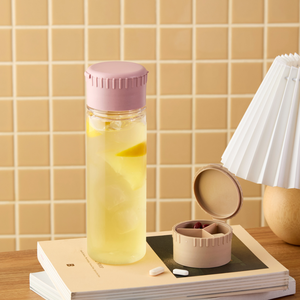 OHBOTTLE Bottiglia d'Acqua Portatile in Tritan con Porta Pillole, Design Coreano Riutilizzabile, Articolo Promozionale con Stampa Serigrafica, Prodotto in Corea - Product Image 6