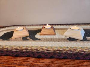 Soporte Cuadrado de Madera Tallada Resistente al Calor, Hecho a Mano, para Decoración del Hogar, Portavelas, Faroles, Frascos para Velas (Venta al Por Mayor) - Product Image 2