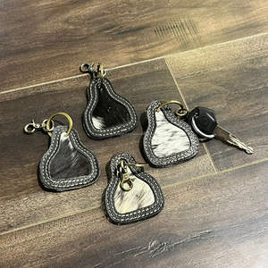 Cadeau promotionnel Cheveux sur cuir de vachette Porte-clés Porte-clés en cuir Porte-clés élégant Forme unique Porte-clés de luxe en cuir - Product Image 3