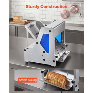 Machine à trancher le pain électrique 370W, en aluminium moulé sous pression, équipement de boulangerie commercial, trancheuse à pain de comptoir, épaisseur de coupe de 12 mm - Product Image 4