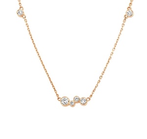 Collier chaîne à maillons avec pendentif en or massif 14 carats et diamants de laboratoire sertis en saphir, style classique, idéal pour la superposition - Product Image 1