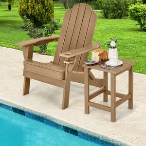 14 Inch <b>Square</b> Outdoor Adirondack <b>Side</b> <b>Table</b> Weather-Resistant - Product Image 2