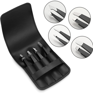 Juego de Pinzas Profesionales de Acero Inoxidable para Cejas, Gran Precisión, Herramienta de Belleza para Eliminar Pelo Facial, Puntos Negros y Pelo Encarnado - Product Image 1