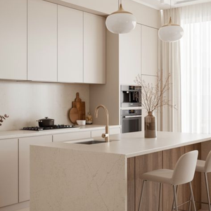 Ensemble de meubles de cuisine modernes modulaires JY Project, fabriqués sur mesure en usine au Vietnam, style européen, en chêne massif et contreplaqué, RTA. - Product Image 3