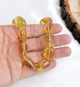 สร้อยคอหินธรรมชาติขนาด 16 นิ้ว รุ่น Naturel Honey / Beer Quartz สำหรับทำเครื่องประดับชั้นดี, หินธรรมชาติจำนวนมาก - Product Image 4