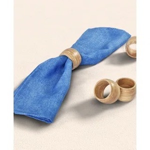 Eco Friendly Handcrafted Iron Napkin Holders & Rings Classic Wedding Rustic Tropical Dining Accessory Minimalist Light Wood - Product Image 4