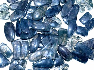 Par de piedras preciosas sueltas de cabujón de ágata musgo natural, mezcla de forma y tamaño, par de piedras preciosas de ágata musgo para uso en la fabricación de joyas - Product Image 4