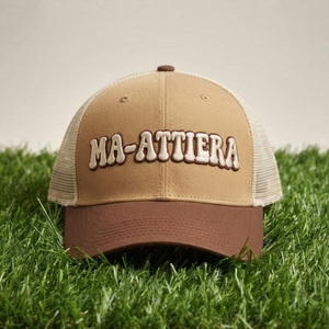 Gorra Trucker Caqui para Hombre, Logotipo Bordado Personalizado, Malla Trasera, Cierre a Presión, Ajustable - Product Image 5