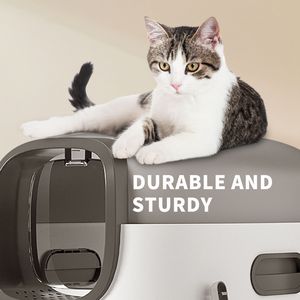 Arenero para Gatos E Classic XXL, Estilo Práctico y Moderno, Fácil de Limpiar, Alta Relación Calidad-Precio, Material de Arena de Bentonita, Color Gris - Product Image 6