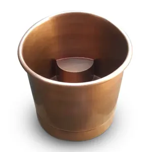 Baignoire ronde de 39 pouces en cuivre finition antique pour spa à domicile de luxe, bain relaxant et utilisation en salle de bain, prix de gros - Product Image 4