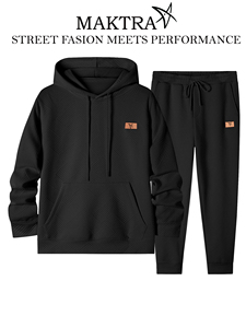 Men’s 2 Piece Jacquard Sweatsuit Set Hoodie Sweatshirt and Jogger Sweatpants Casual <b>Tracksuit</b> Sportswear Outfit - Product Image 3