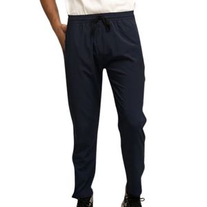 Slack Pant Navy Blue Men's Casual Jogger Pants Elastic Waist <b>Drawstring</b> <b>Trousers</b> Comfortable Sportswear Activewear Pants - Product Image 1