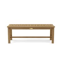 Madison 48-Zoll Gartenbank ohne Rückenlehne aus Holz, Outdoor-Möbel im zeitgenössischen Design, moderne Sitzgelegenheit für 4 Personen