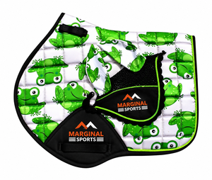 Tapis de selle équestre personnalisé avec logo, en polyester, pour le saut d'obstacles, avec doublure en polycoton, respirant et protecteur pour l'équitation - Product Image 1